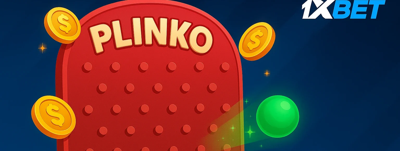 The official Plinko game on 1xBet